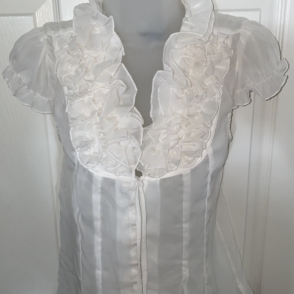 Ruffle sheer tops set of 3
